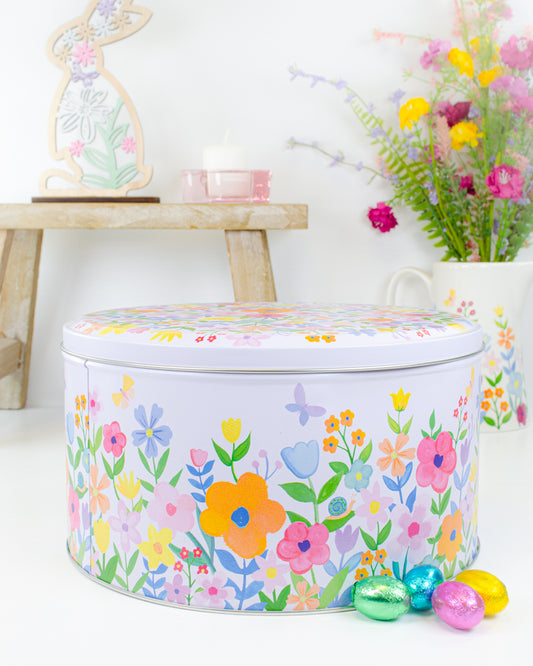 Pastel Flowers Tins (2 sizes)