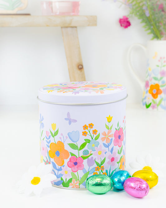 Pastel Flowers Tins (2 sizes)