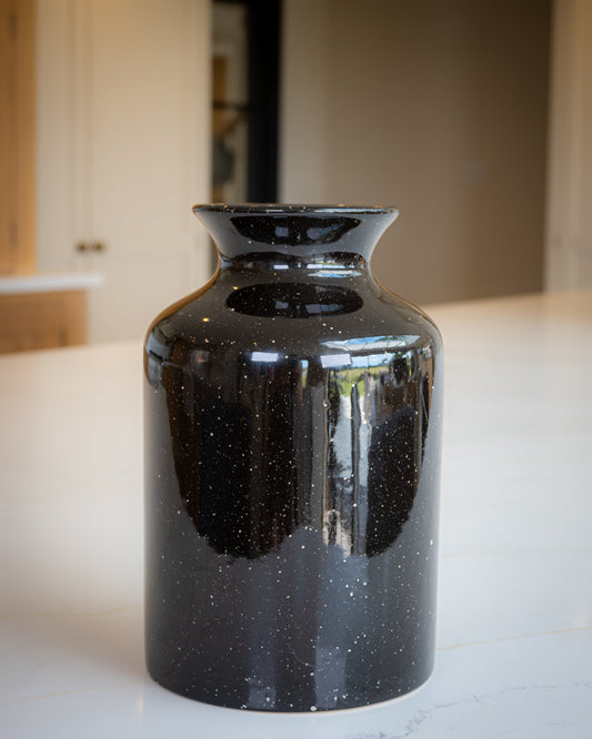 Black Speckled Vase