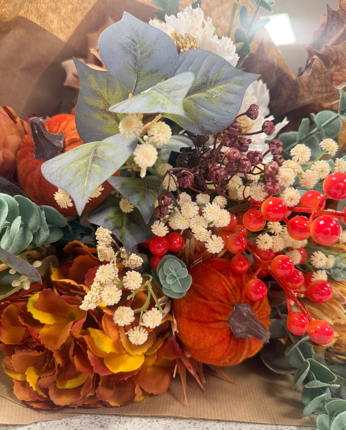 Autumn Orange Pumpkin Bouquet
