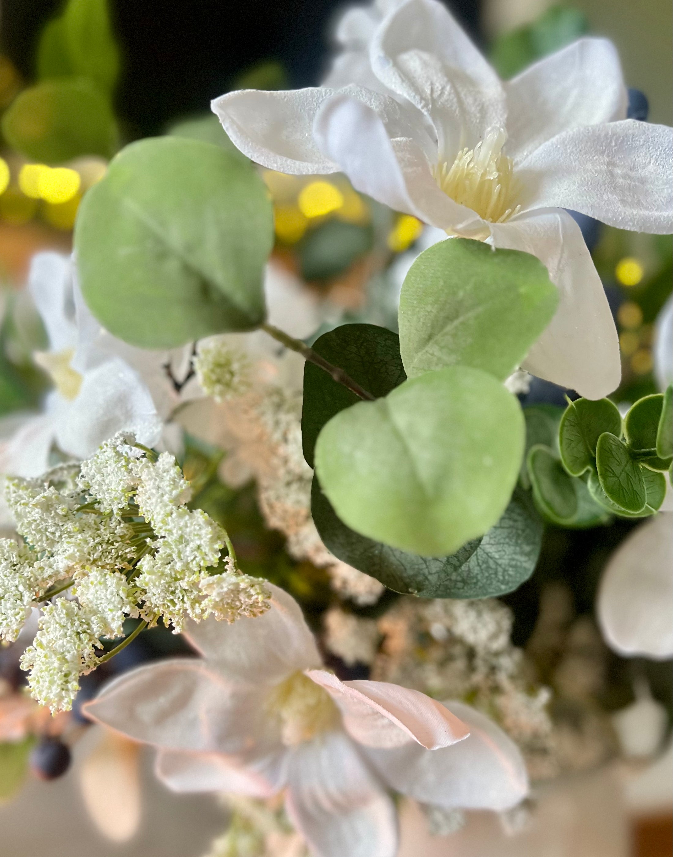 Deluxe Foliage, White & Blueberry Bouquet