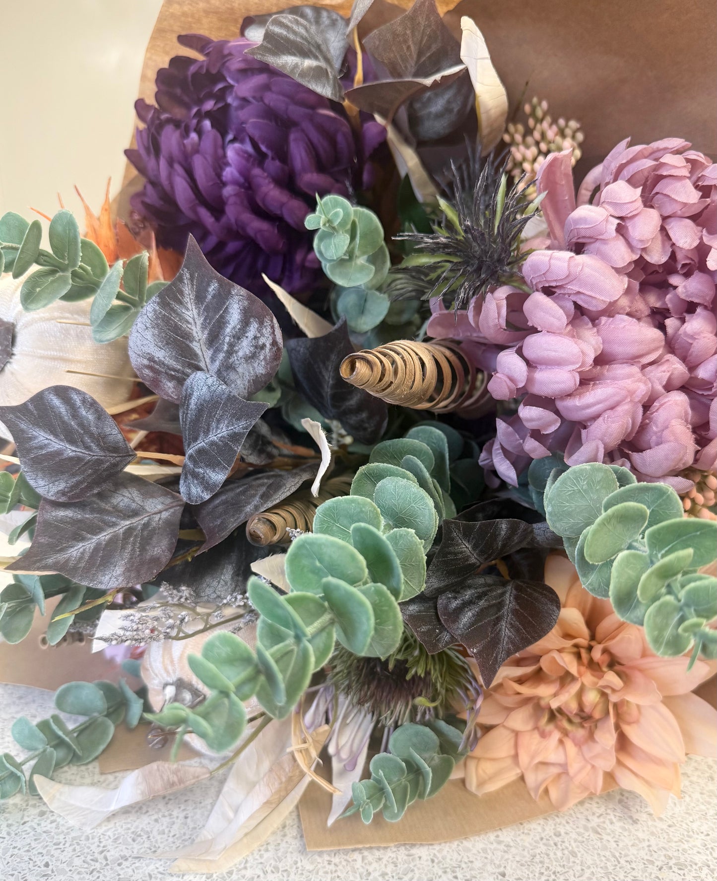 Autumn Mulberry Pumpkin Bouquet