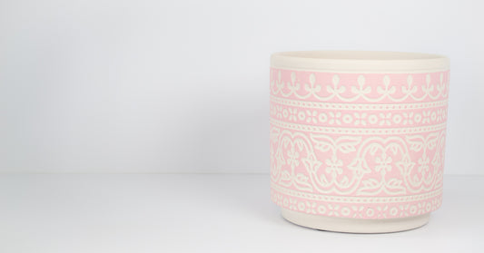 Patterned Planter - Pink