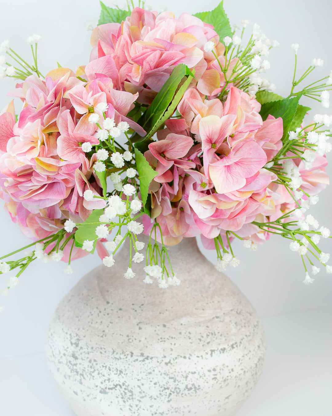 Large Pink Hydrangea Stem