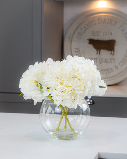White Hydrangea Fishbowl