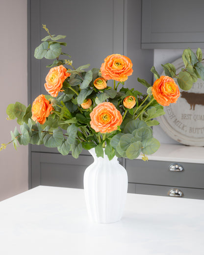 Real-Touch Ranunculus Stem - Orange