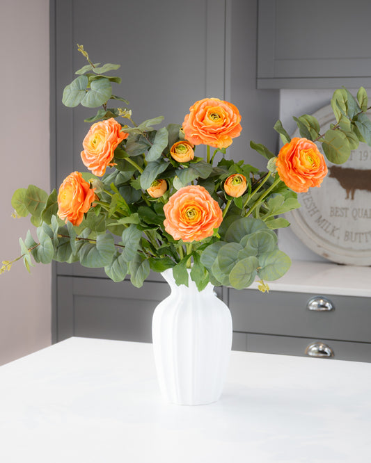Real-Touch Ranunculus Stem - Orange