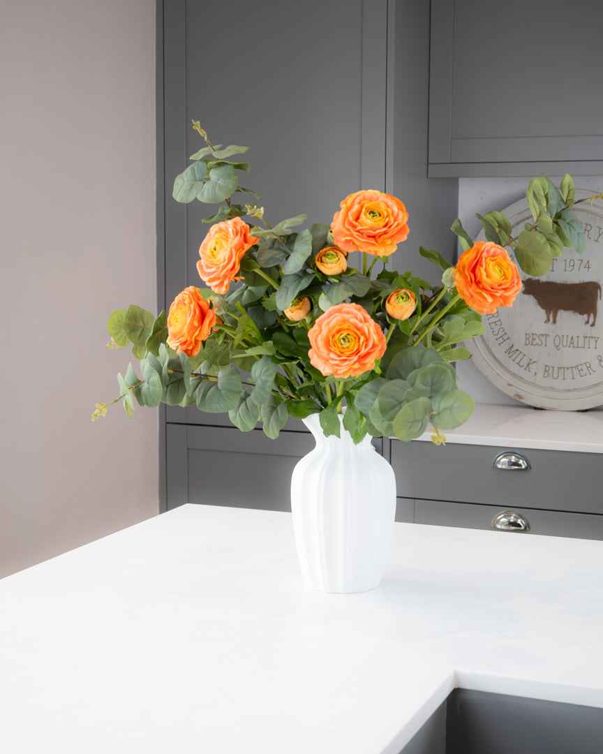 Real-Touch Ranunculus Stem - Orange