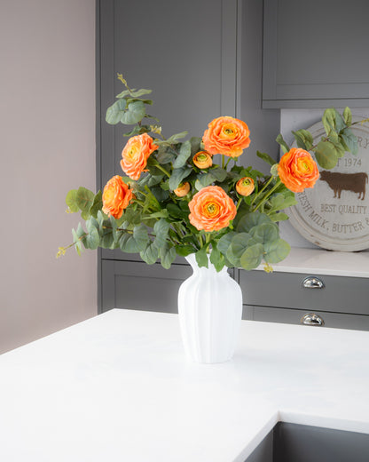 Real-Touch Ranunculus Stem - Orange