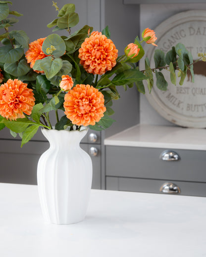Pompon Dahlia Stem - Tangerine