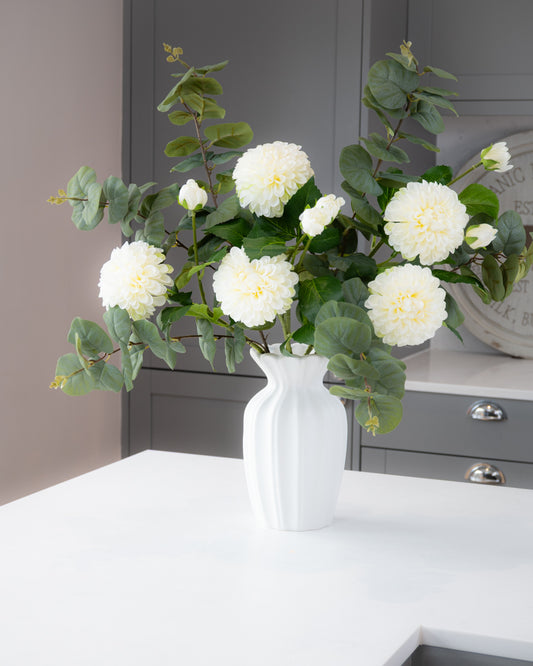 Pompon Dahlia Stem - Ivory