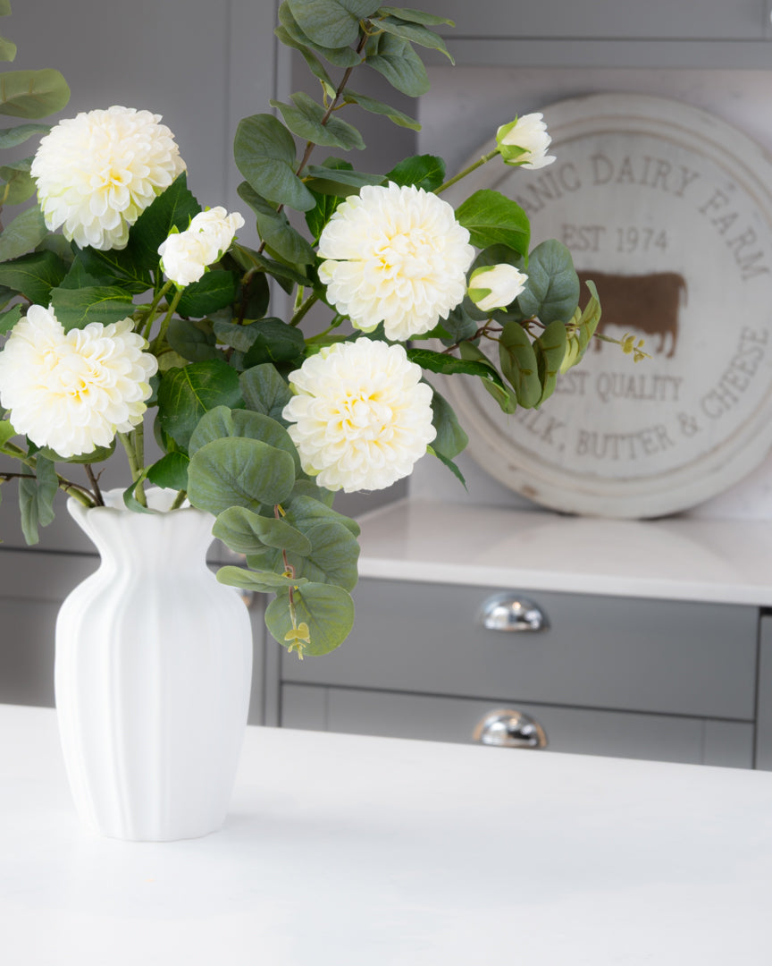 Pompon Dahlia Stem - Ivory