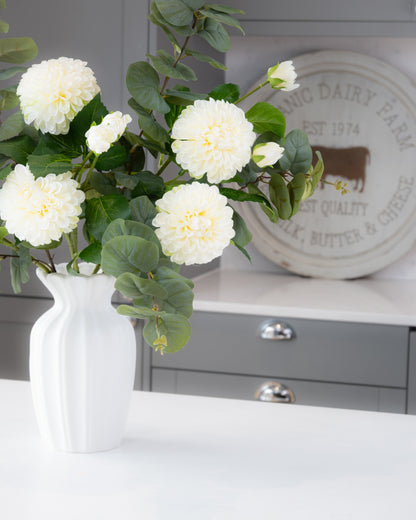 Pompon Dahlia Stem - Ivory