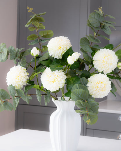 Pompon Dahlia Stem - Ivory