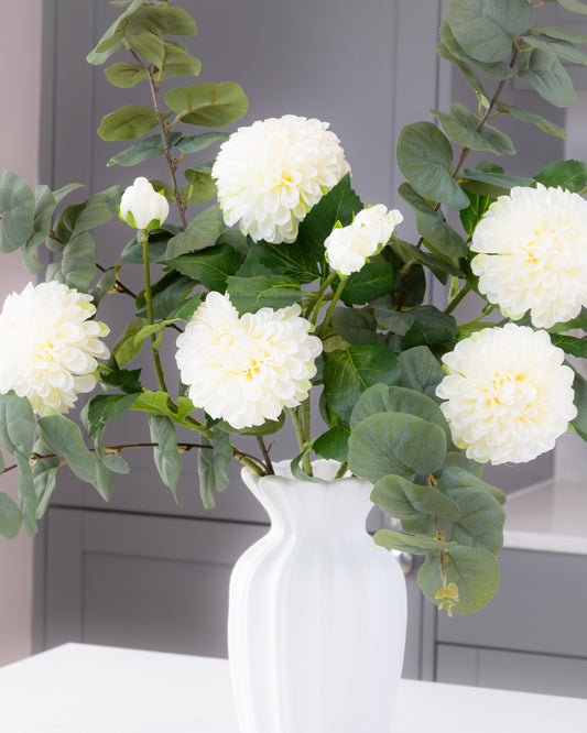 Pompon Dahlia Stem - Ivory