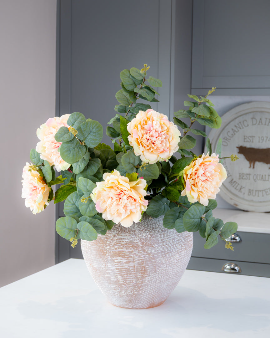 Real-Touch Open Peony - Peach Blush