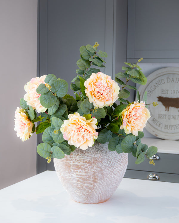 Real-Touch Open Peony - Peach Blush