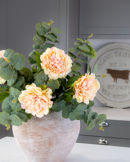 Real-Touch Open Peony - Peach Blush