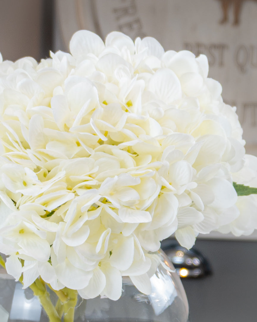 White Hydrangea Fishbowl