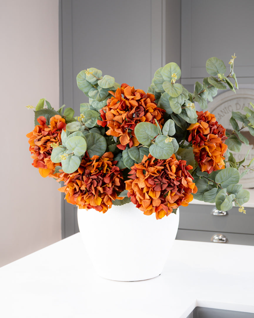 Real-Touch Garden Hydrangea - Orange