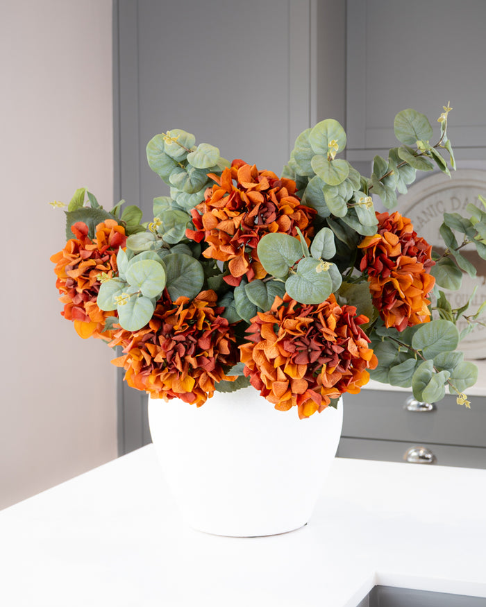 Real-Touch Garden Hydrangea - Orange