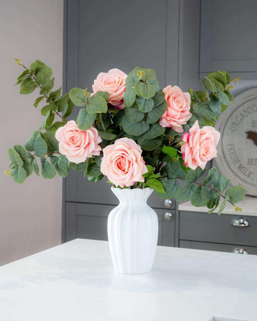 Real-Touch Garden Rose Stem - Blush