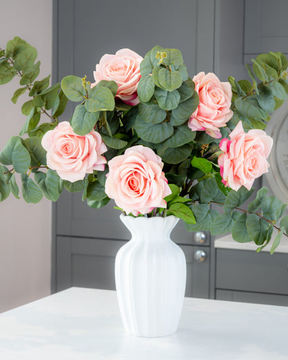Real-Touch Garden Rose Stem - Blush