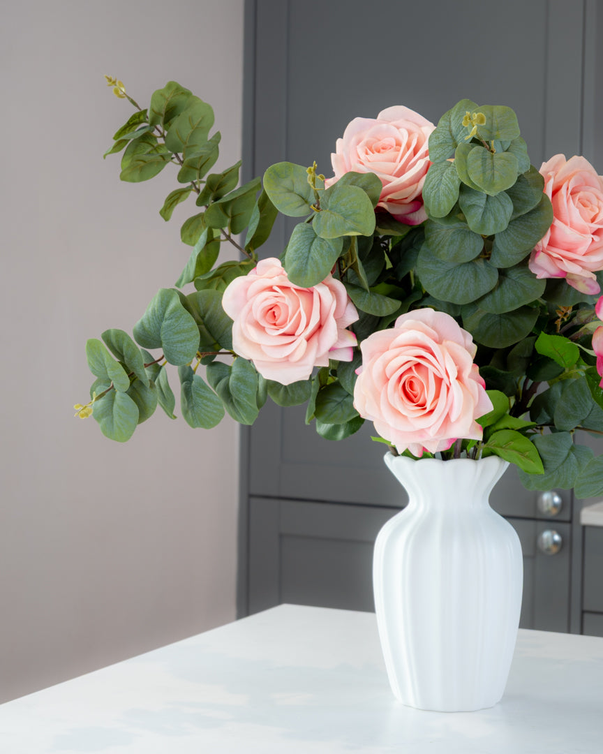 Real-Touch Garden Rose Stem - Blush