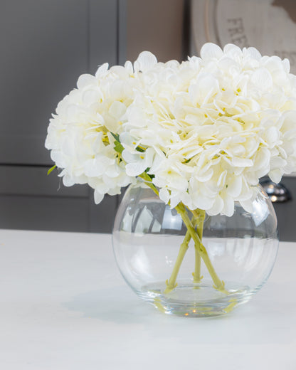 White Hydrangea Fishbowl