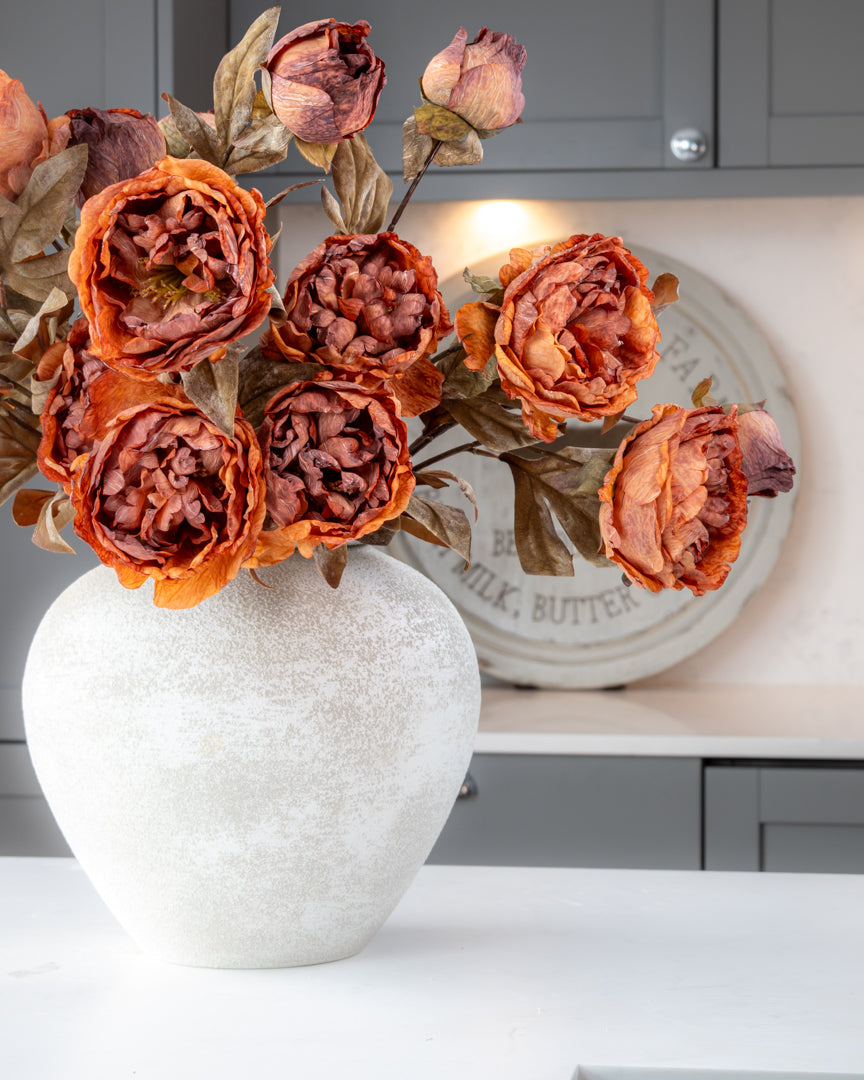 Autumn Peony Dried Spray - Cinnamon