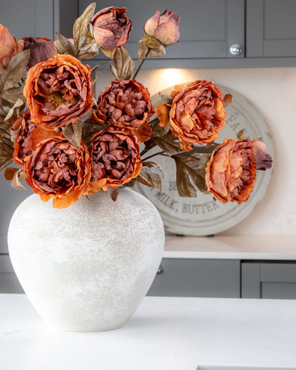 Autumn Peony Dried Spray - Cinnamon