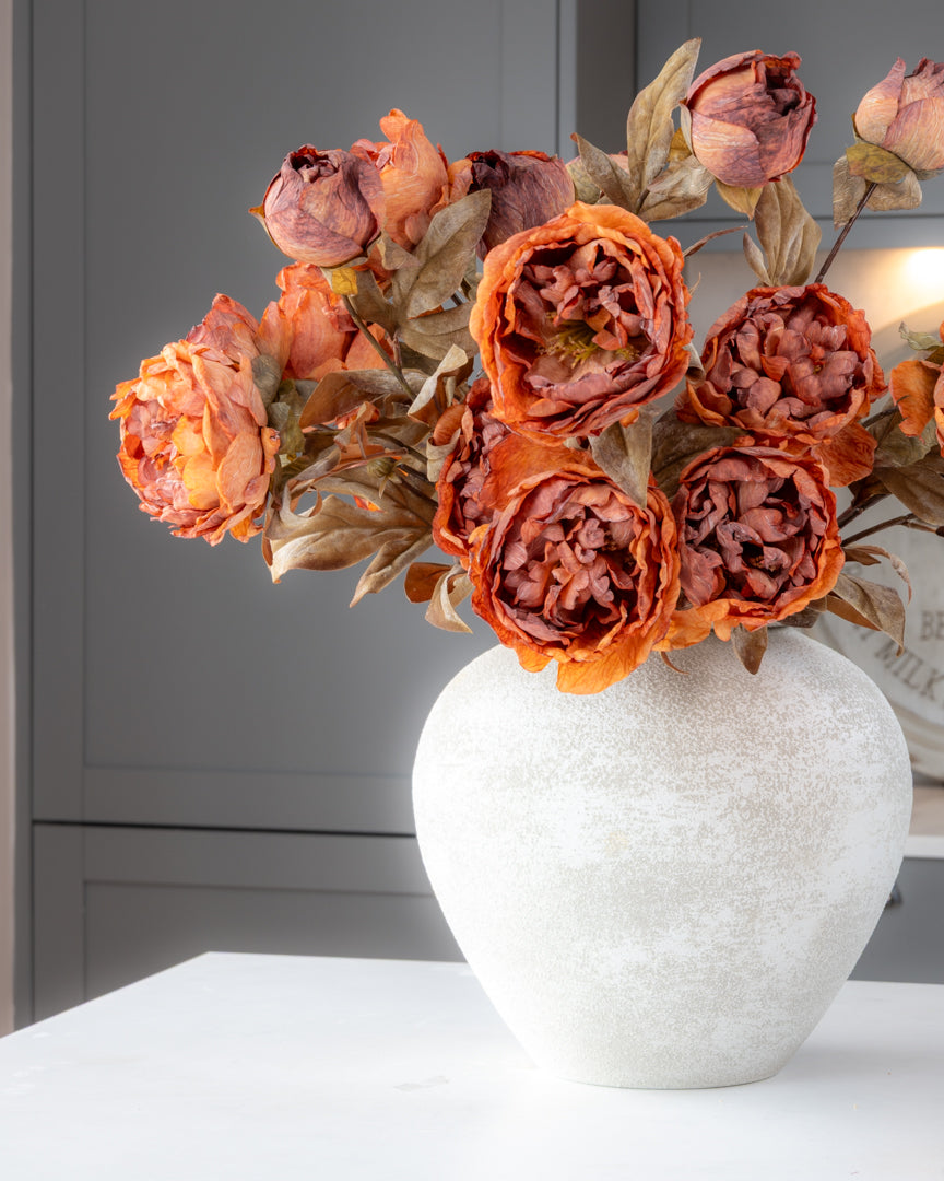 Autumn Peony Dried Spray - Cinnamon