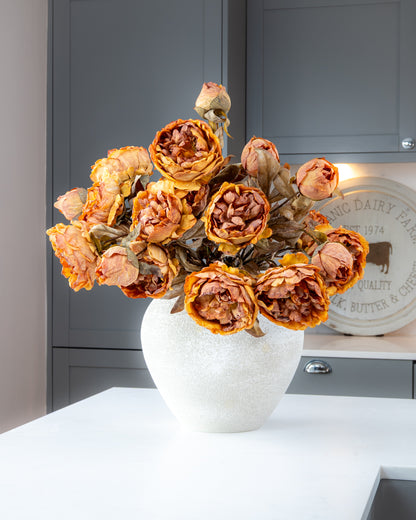 Autumn Peony Dried Spray - Honey