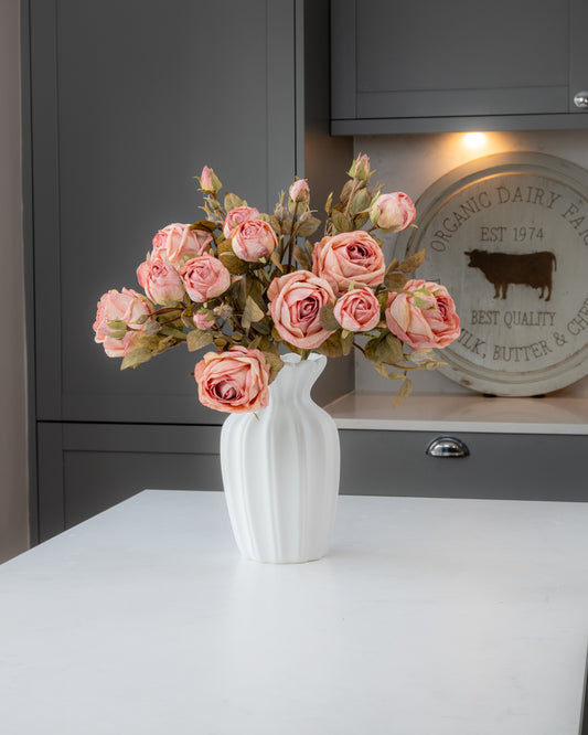 Autumn Dried Rose Stem - Dusty Pink
