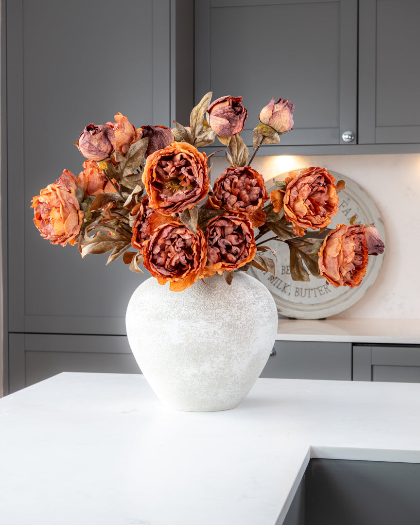 Autumn Peony Dried Spray - Cinnamon