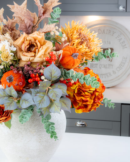 Autumn Orange Pumpkin Bouquet