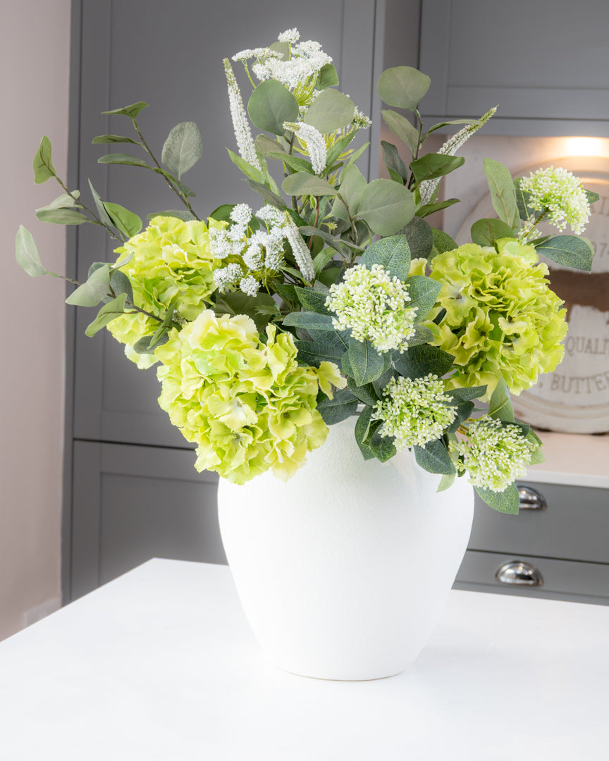 Green Hydrangea and Eucalyptus Bouquet