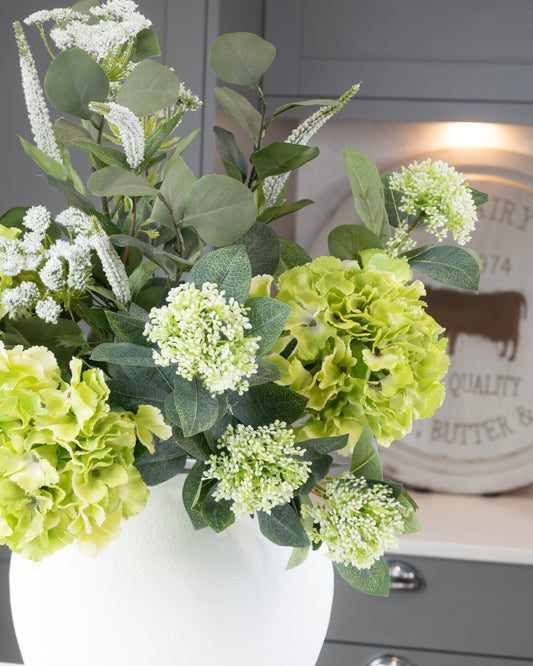 Green Hydrangea and Eucalyptus Bouquet