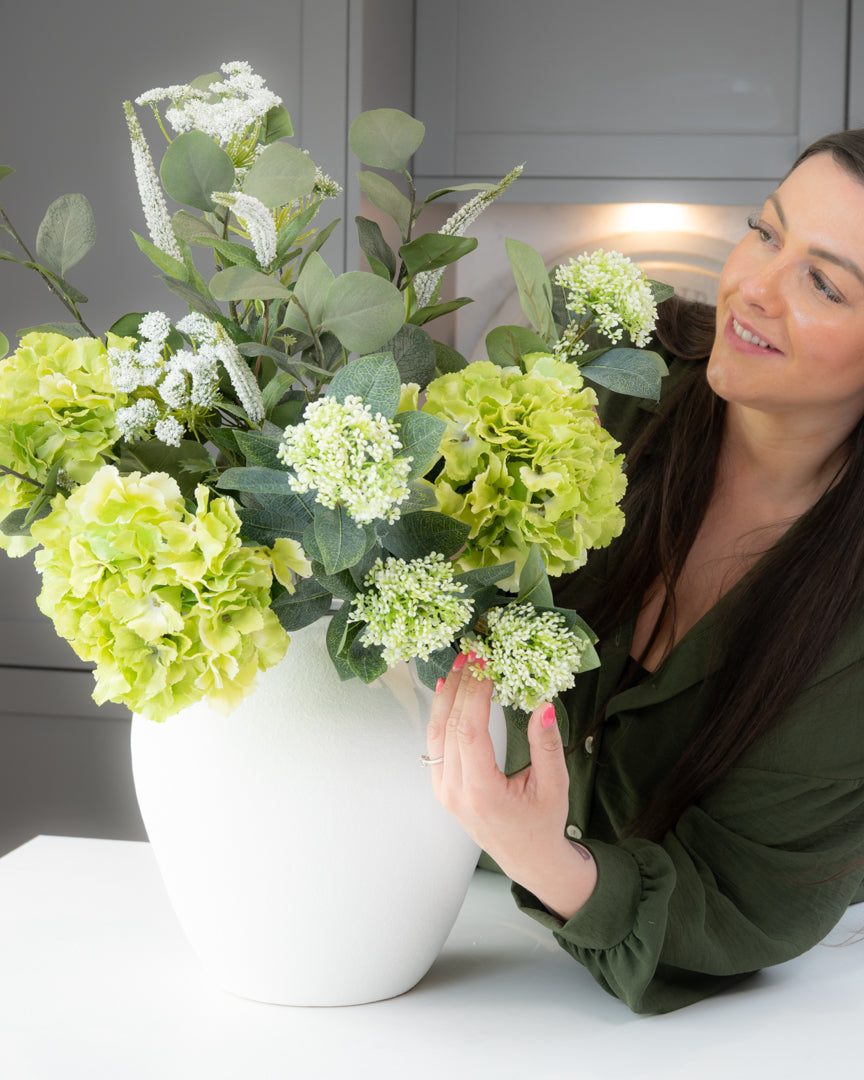 Green Hydrangea and Eucalyptus Bouquet