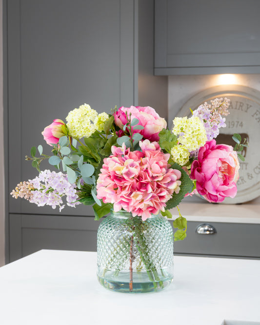 English Peony Garden in Vase