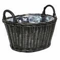 Load image into Gallery viewer, Polyrattan Grey Lined Basket (2 sizes)
