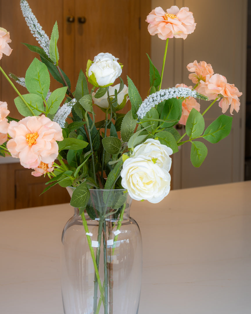 Peach Spring Arrangement in Vase