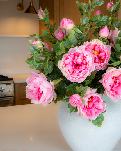 Large Peony Spray - Blush