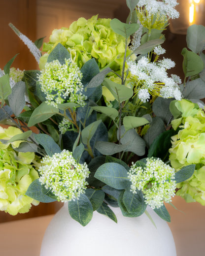 Green Hydrangea and Eucalyptus Bouquet