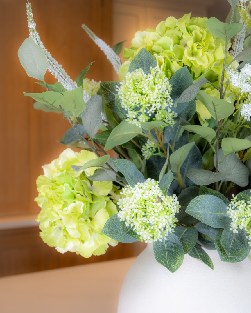Green Hydrangea and Eucalyptus Bouquet
