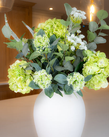Green Hydrangea and Eucalyptus Bouquet