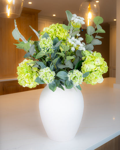 Green Hydrangea and Eucalyptus Bouquet